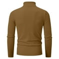 thumbnail image 3 of successthop Turtleneck Sweaters for Men Plus Size Long Sleeve Fall Winter Tops Ribbed Cuff Button Solid Clothes, 3 of 3