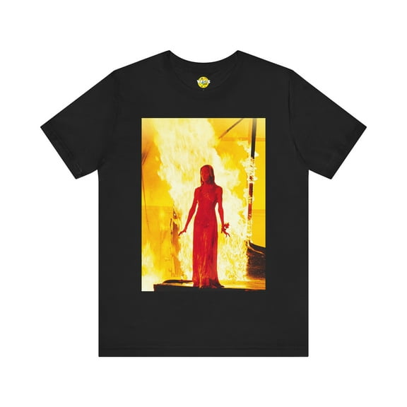 Halloween Carrie Burning Stage Short Sleeve T-Shirt - Iconic Horror Movie