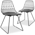 thumbnail image 6 of Pemberly Row Metal Dining Side Chair in Noir Black (Set of 2), 6 of 9