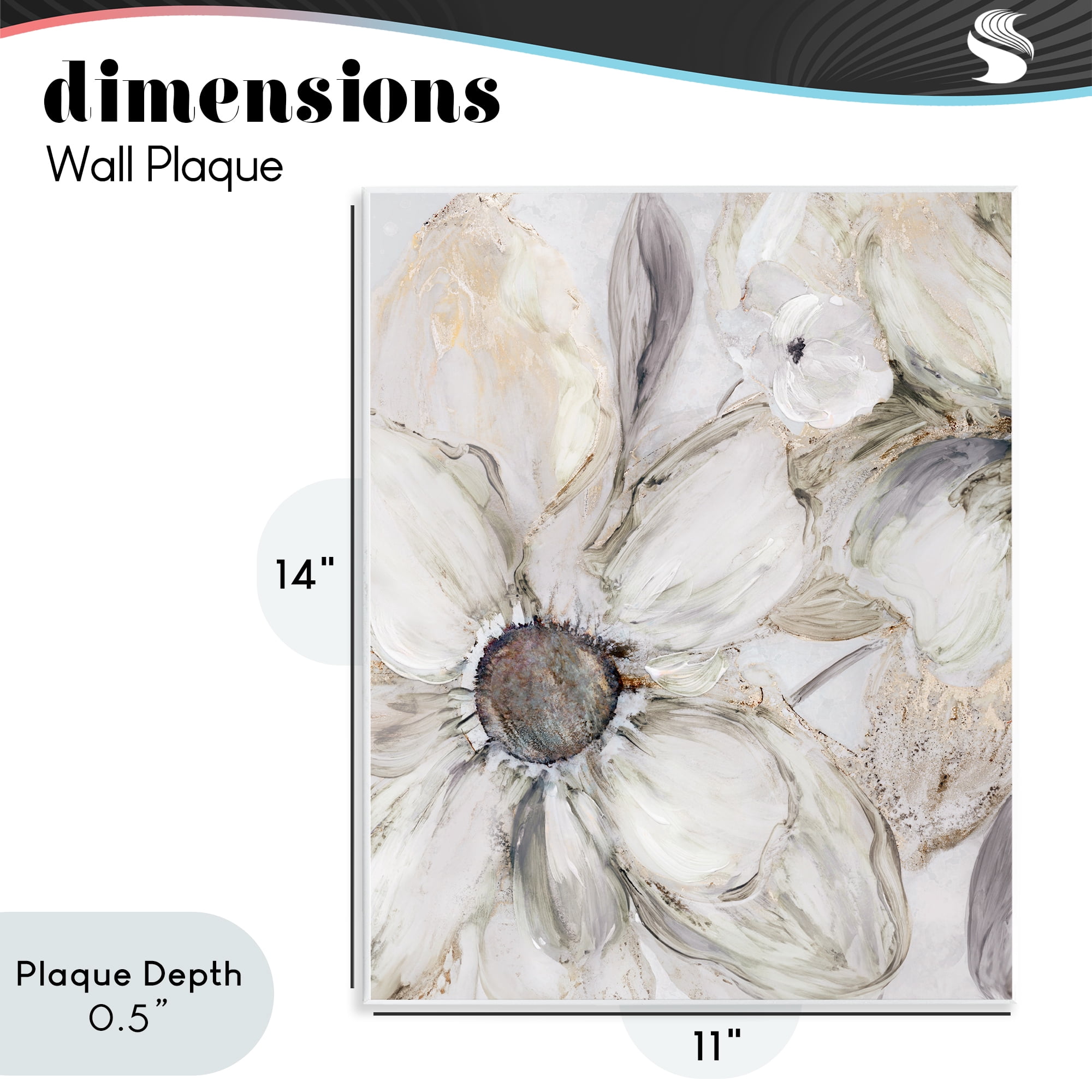 Stupell Industries Neutral Sandstone Blooms Wall Plaque Art, design by Carol Robinson