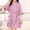 Purple, variant on WIZUTIZ Women's Thick Coral Fleece Solid Color Absorbent Belted Shawl Collar Bathrobe Winter Cozy Loungewear Robe Long Sleeve Sleepwear with Pockets