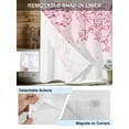thumbnail image 3 of No Hook Cloth Fabric Shower Curtain with Snap in Liner, Cherry Blossom Waterproof Shower Curtains Set with See Through Top Window, Gradient Tree Pink Flower Plant Bath Curtains Shower 72"x84", 3 of 6