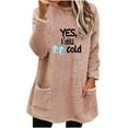 thumbnail image 2 of Neewe Womens Oversized Sweatshirts Crewneck Long Sleeve Tops Warm Pullover Winter Fashion Clothes with Pocket, 2 of 4