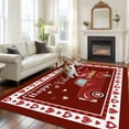 thumbnail image 3 of Happy Valentine's Day Truck Washable Area Rug 6 x 9 ft Red Love Romantic, Soft Non Slip Rugs Stain Repellent Indoor Felt Carpet for Living Dining Room Bedroom Home Office, 3 of 9
