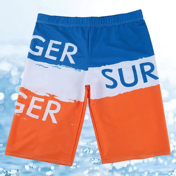 Viluyesy Shorts de Planche pour Hommes Entrejambe 5 Taille Élastique Séchage Rapide Shorts de Plage Coupe Décontractée Shorts de Natation, Orange 2TG