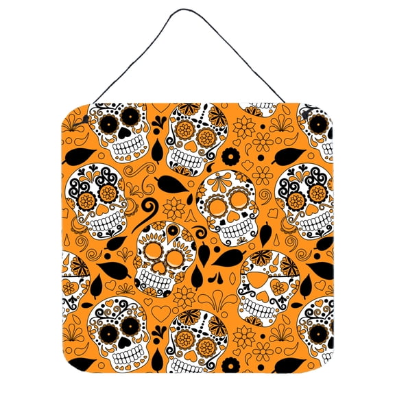 Day of the Dead Orange Wall or Door Hanging Prints