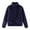 Navy, variant on Lovskoo 2024 Women's Soft Sherpa Stand Collar Zipper Jacket Long Sleeve Mock Neck Solid Color Cropped Outerwear 2023 Fashion Winter Coat Black