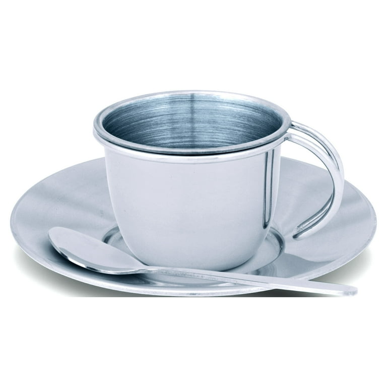 その他 Melissa &amp; Doug Stainless Steel Tea Set &amp; Storage Stand Toy 4079a40544647b13438dd25c2918dc