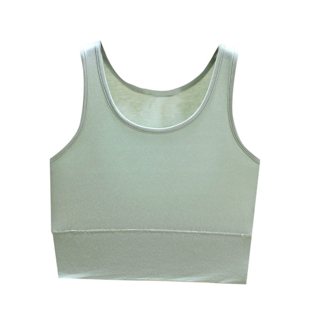 Swstbby Soldes d'Été! Hauts d'Été pour Femmes Grande Taille, Mode Décontractée d'Été pour Femmes Couleur Unie Col Rond Ample Débardeur Vert TG