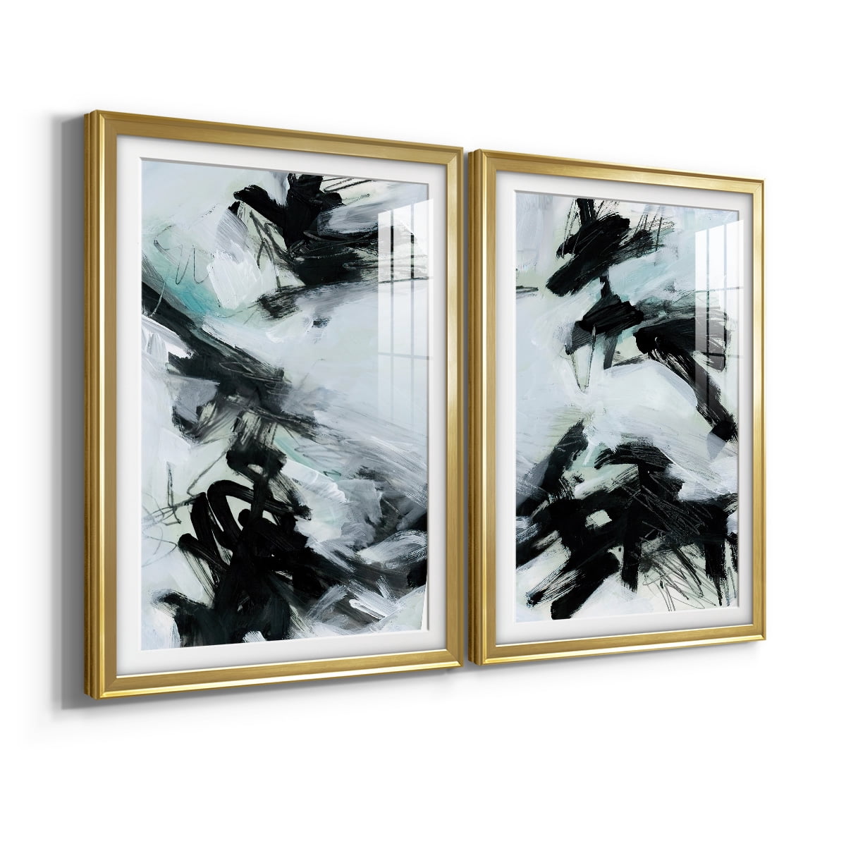Wexford Home Ocean Current I Premium Framed Print, 18.5" x 24.5" - Ready to Hang, Gold (Set of 2)