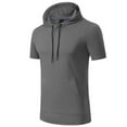 thumbnail image 1 of Camiseta ligera con capucha para running y fitness para hombre - Manga corta, secado rápido, deportiva/ocio, tallas S-XXXL, 1 of 8