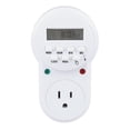 thumbnail image 1 of Temporizador de salida, temporizador Digital programable de 7 días, interruptor de temporizador de luz con enchufe de 3 clavijas para electrodomésticos, enchufe estadounidense de 125V, 1 of 10