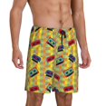 thumbnail image 2 of Kdxio 90s Audio Tape Print Mens Sleep Shorts Bottoms Soft Comfy Pajama Wear Pants with Drawstring Pockets, 2 of 5