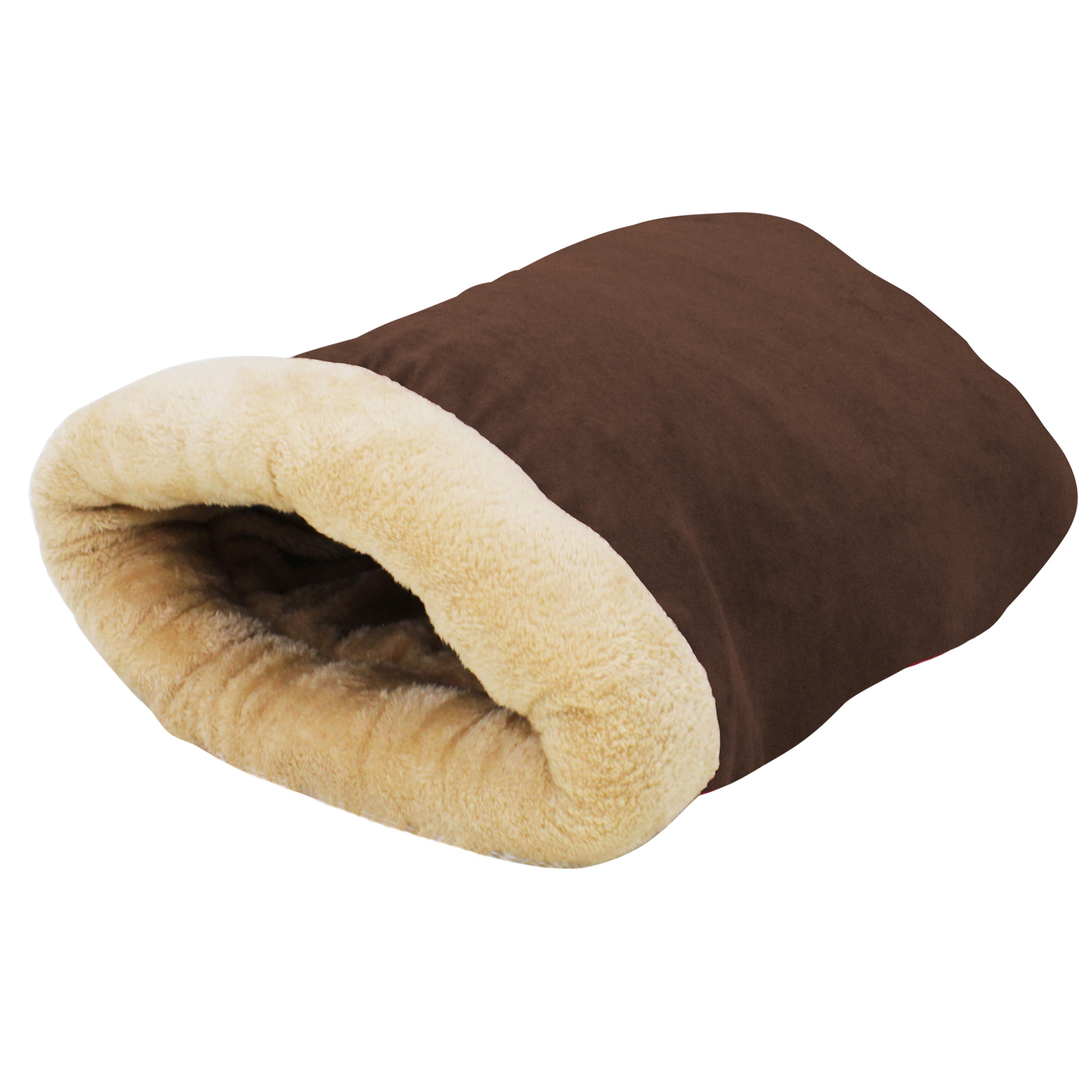GOOPAWS 4 in 1 Self Warming Burrow Cat Bed, Pet Hideway Sleeping Cuddle Cave