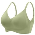 thumbnail image 2 of Sport Bras for Women No Underwire Push Up Wireless Seamless Supportive Full Coverage Bralettes Everyday Bra,Green 2,42 C, 2 of 5