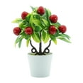 thumbnail image 2 of Ludlz Artificial Mini Potted Plants Fake Plastic Plants for Home Office Desk Room Greenery Decoration Orange Lemon Peach Fruit Tree Bonsai for Living Room, 2 of 8