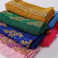 thumbnail image 6 of OIUUAK Soft Silky Pashmina Shawl Wrap, Women Sheer Chiffon Lightweight Flowy Scarf Stole for Evening Dresses Wedding Bridal Bridesmaid Prom Cruise Vacation, 6 of 9