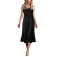 thumbnail image 1 of 2025 Robe Femme Unie Coton Robe de Nuit Femme Sans Manches à Bretelles Col en V Chemise de Nuit Lot Robe Ample Robe Maison Boutonnée Robe de Nuit, 1 of 5