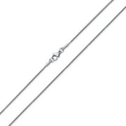 Thin Snake Flexible Chain Link Strong 1.5MM for Women for Men Necklace Silver Tone Stainless Steel 20 Inch