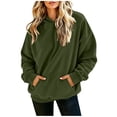 thumbnail image 2 of Neewe Womens Fashion Solid Color Oversized Corduroy Hoodies Pullover Sweatshirts Casual Fall Clothes, 2 of 7