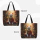 thumbnail image 2 of Fotbe Sunshine Flower Meditating Cat Bolsa Tote con Estampado para Mujer, Bolsos con Cremallera, Bolsa de Hombro Casual de Gran Capacidad con Bolsillos Internos, 2 of 7