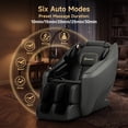 thumbnail image 3 of Real Relax Electric Massage Chair, Zero Gravity Full Body Massage Recliner Chair with 10 Fixed Rollers, Touch Screen Controller, Black, 3 of 11