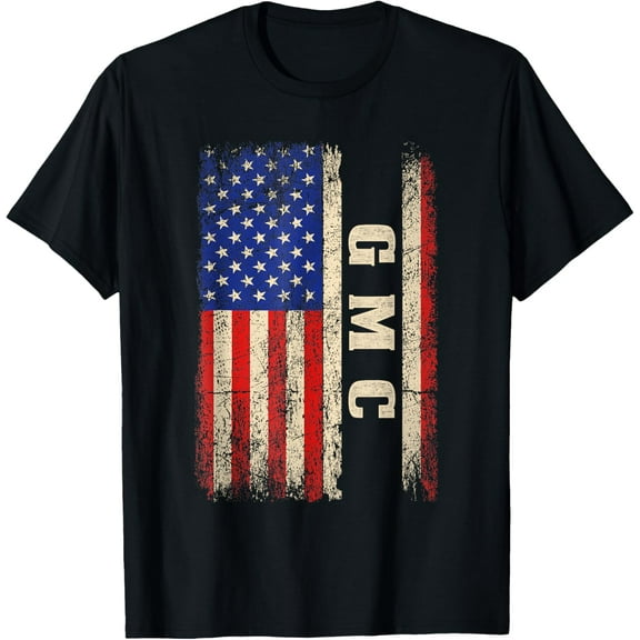 GMC Last Name Shirt GMC Name American Flag T-Shirt