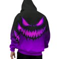 thumbnail image 4 of Yaoyar Men's Halloween Print Hooded Long Sleeve Sweatshirt, Casual Pullover Top with Spooky Graphic for Fall Festive Wear, 4 of 6