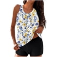 thumbnail image 2 of GaThRRgYP Brown Swimsuits for Women,Women's Swimsuit Women's Fashion Print Set Sports Two-piece Swimsuit Women's with Shorts Swimsuit Set Yellow S, 2 of 6