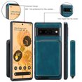 thumbnail image 4 of K-Lion for Google Pixel 7A Case, Pixel 7A Wallet Case with Detachable Magnetic Zipper Pocket Premium PU Leather Flip Stand Shockproof Back Phone Case,Blue, 4 of 7