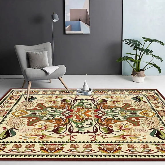 Retro American Thickening Carpets for Living Room Morocco Decoration Home Sofa Area Rugs Bedroom Big Size Non-slip Floor Mats