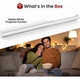 50 Inches Projector Screen Portable Floor Standing Fold-Out Roll-Up ...