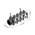 thumbnail image 2 of Unique Bargains 10Pcs PCB Mount 3.5mm 6 Pin Socket Stereo Jack Audio Video Connector PJ-313E-6P, 2 of 4