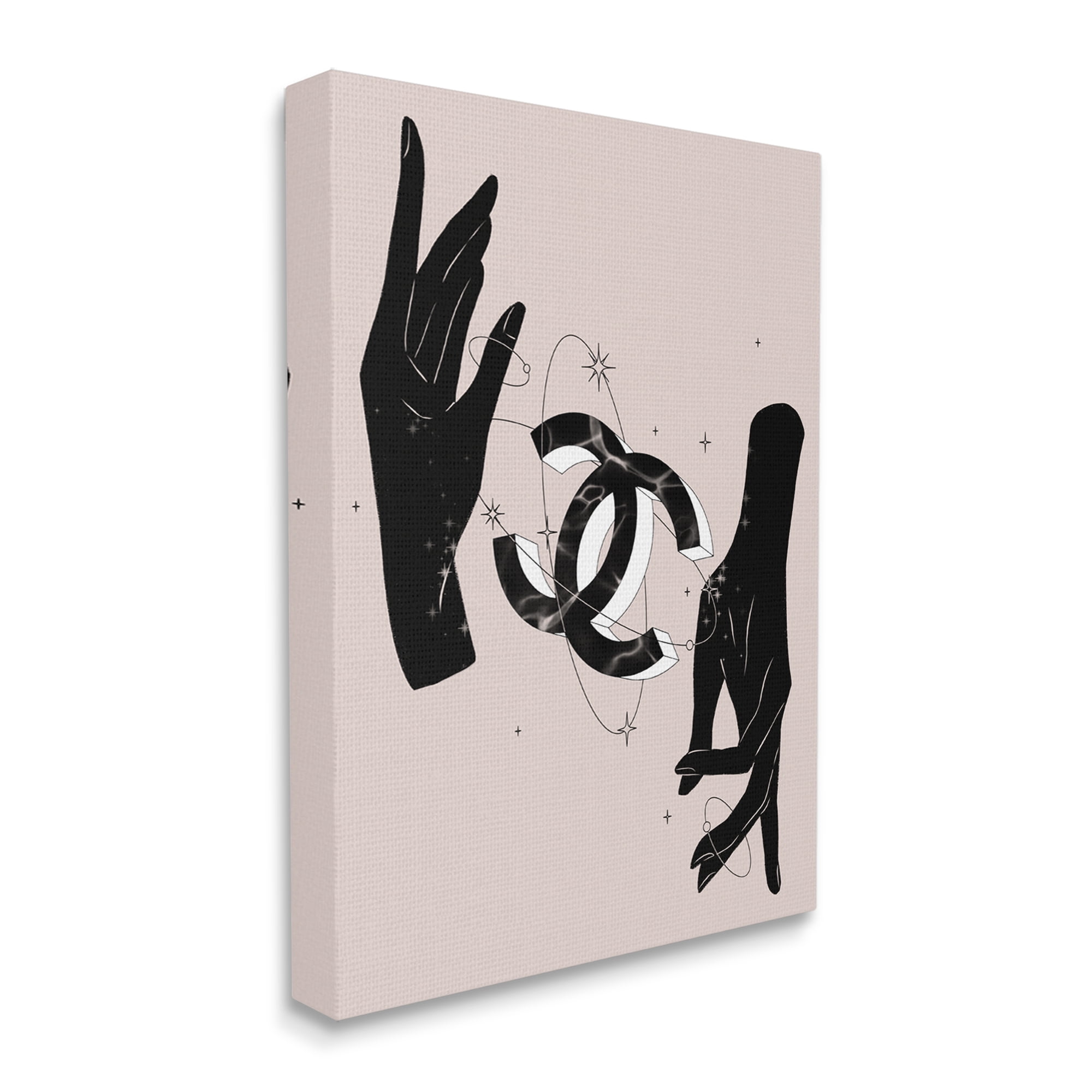 Stupell Industries Chic Hands Silhouette Surrounding Glam Fashion Emblem Graphic Art Gallery Wrapped Canvas Print Wall Art, Design by Ziwei Li