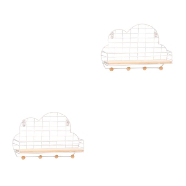 Advancent Estante de pared ajustable para almacenamiento en el hogar - Organizador de almacenamiento multifuncional y elegante Estante de blanco 2Conjunto