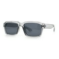thumbnail image 4 of Hipster Gentleman Rectangular Mens Retro Vintage Vibe Plastic Sunglasses Slate - Black, 4 of 8