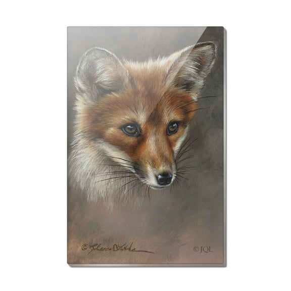 Red Fox Kit Portrait Rectangle Acrylic Fridge Refrigerator Magnet