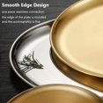 thumbnail image 3 of 1/2/4 Pcs Assiettes en Acier Inoxydable Assiette à Steak Assiette de Nourriture Occidentale Grande Assiette Assiette à Dessert Plats Légers Assiettes en Paille de Blé Style J, 3 of 6