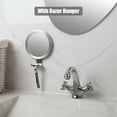 thumbnail image 2 of Suzicca Bathroom Fogless Mirror Shower Shaving Mirror with Suction Cup Wall Mount with Razor Hook Silver, 2 of 7
