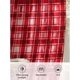 thumbnail image 6 of Sheer Curtains 54 Inch Length 2 Panels Set for Kitchen, Red Plaid Semi Sheer Curtains for Windows, Modern Art Checkered Farmhouse Voile Window Treatments Rod Pocket Curtain, 6 of 7