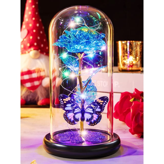 Regalos Galaxy Glass Rose Forever Eternal Crystal Flower