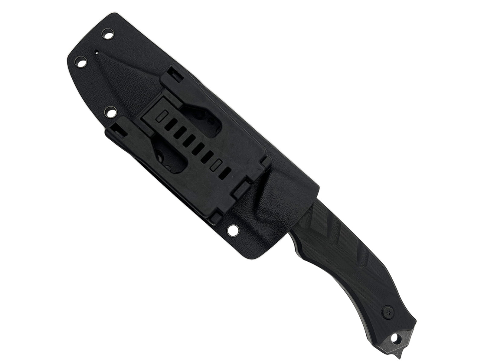 Takumitak Alert Fixed Blade Knife, 5in, D2, Clip Point, G10 Handle, Black Stonew