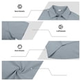 thumbnail image 4 of BLTIBY Mens 2 Piece Outfits Summer Set Short Sleeve Button Down Lapel Shirts and Shorts Beach Casual Jogging Suits with Pockets Gray S, 4 of 6