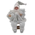 thumbnail image 1 of thinsony Poupée Père Noël Nain Gnome Spectacle Collection pour Fête Bureau Enfants Blanc, 1 of 7