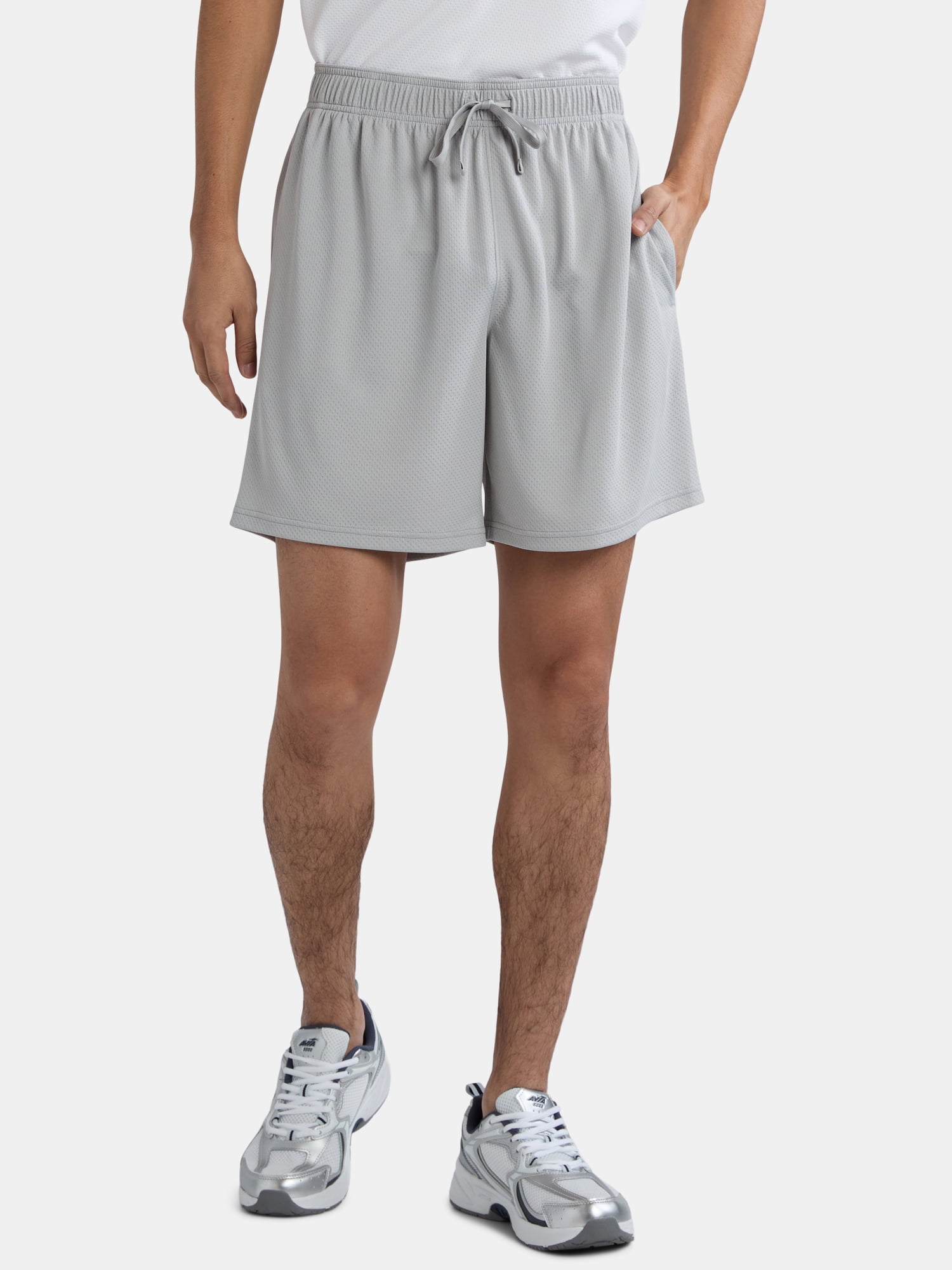 Athletic Works Men's and Big Men's Active Mesh Shorts, 7" Inseam, 2-Pack, Sizes XS-5XL