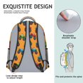 thumbnail image 5 of Monster Cartoon Truck Orange Pattern Backpack for School, Cute School Bag with Adjustable Shoulder Straps and Padded Back, 15.3"x11"x6.7", 5 of 5