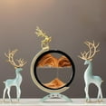 thumbnail image 4 of Estatua de animal, regalos nórdicos, arte, estatuas de ciervos de pie, adornos, artesanías, estatua de ciervo Azul, 4 of 8