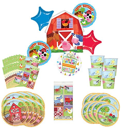 Barnyard Farm Party Supplies 8 Guests Birthday Balloon Bouquet