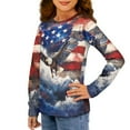 thumbnail image 5 of DISNIMO American Flag Eagles Shirt Kids Boys Long Sleeve T-Shirt Size 11-12 Boys Shirts Casual Tops Fall Clothes for Girls Crew Neck T Shirt Kids Boys Tshirts Soft Outfits for Girls Casual Wear, 5 of 7