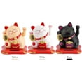 thumbnail image 4 of Maneki Neko Solar Powered Lucky Cat Happy Cat Waving Arm Fortune Cat Yellow, 4 of 7